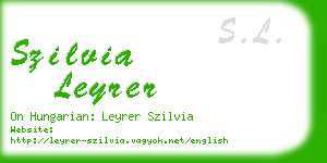 szilvia leyrer business card
